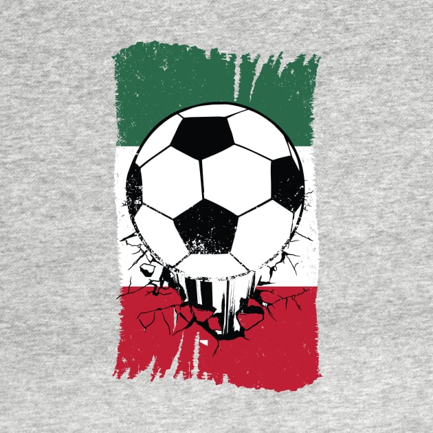 Vintage Mexican Flag with Football // Retro Mexico Soccer by SLAG_Creative